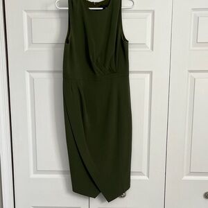 J. Crew Olive Green Midi Dress